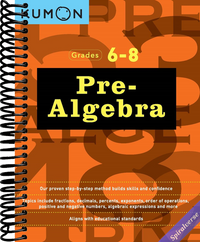 Kumon Pre Algebra-Grades 6-8 (Kumon Middle School Math Workbooks)