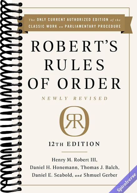 Robert's Rules of Order Newly Revised, 12th edition