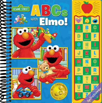 Sesame Street - ABCs with Elmo! 30 Button Sound Book - Great for Learning First Words and the Alphabet - PI Kids